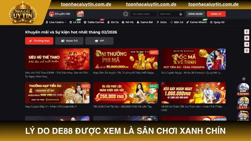 Tìm hiểu những lý do DE88 được xem là sân chơi cá cược xanh chín