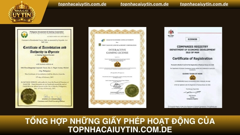 Tổng hợp những giấy phép hoạt động của Topnhacaiuytin.com.de