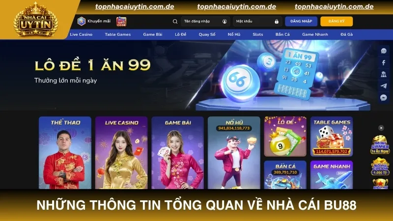 Giới thiệu những thông tin tổng quan về nhà cái BU88