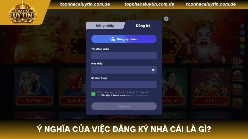 Ý nghĩa của việc đăng ký nhà cái là gì?